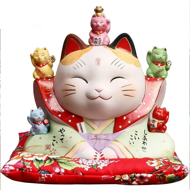 Maneki Neko керамический счастливый кот домашний декор фарфоровые декоративные