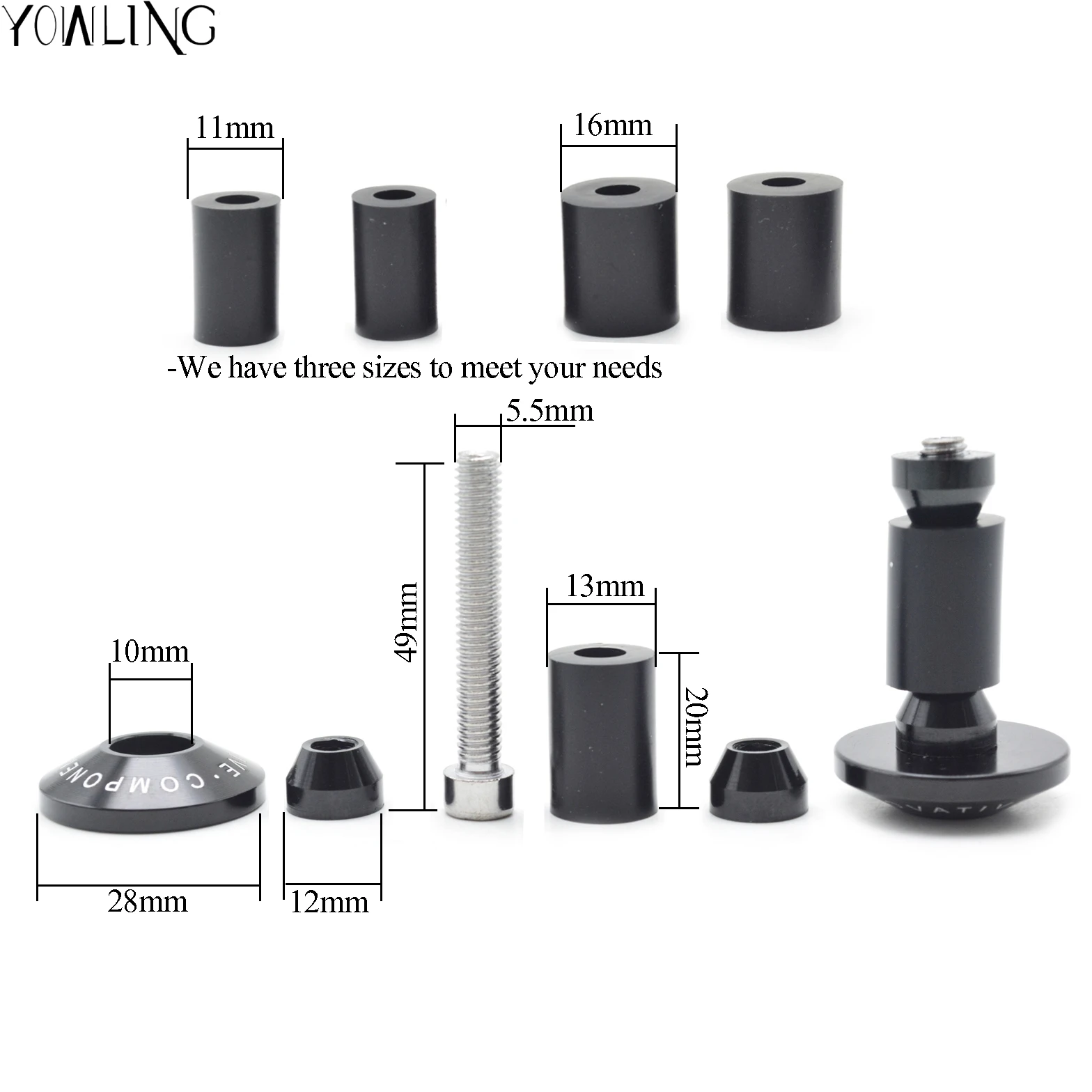 7/8 &quotУниверсальный ручной стержень для мотоциклетного руля CNC Алюминий часть