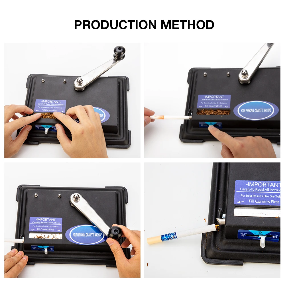 Hand-cranked Tobacco Rolling Machine Cigarette Filling Manual Smoking DIY Tools Maker Roller Men Gadget Gifts | Дом и сад