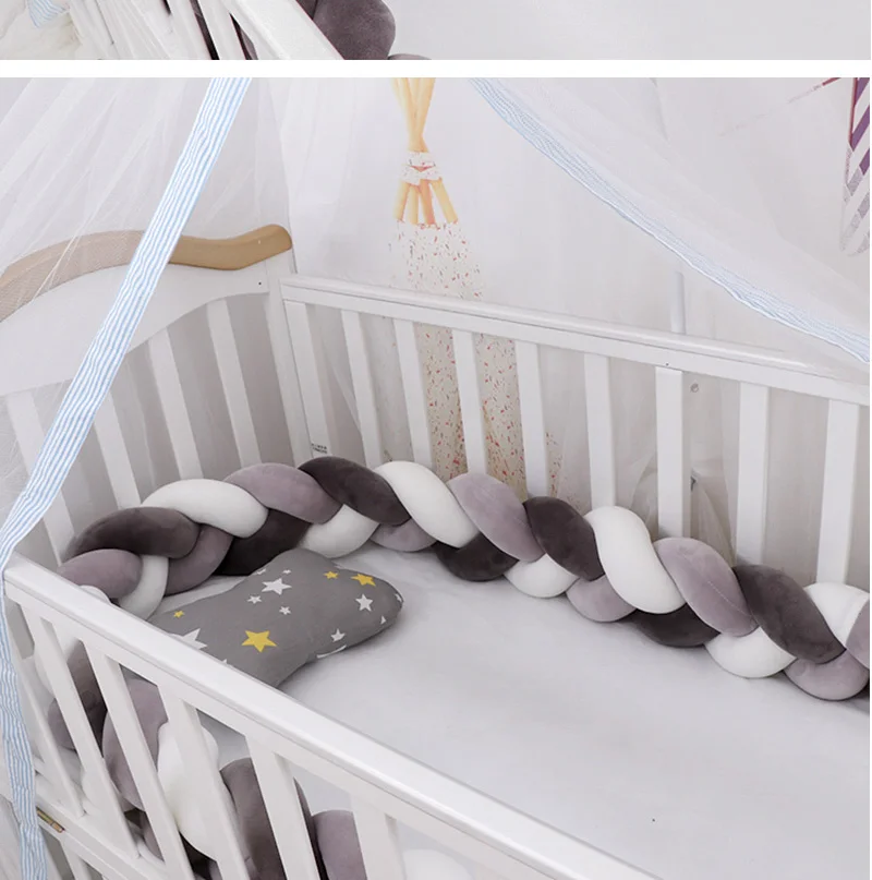 Хит, 1-9 бампер для детской кровати, 1,5 м/2 м/3 м, модный бампер для детской кроватки с поворотным узлом, защита для детского гнезда, безопасный декор для новорожденных, Прямая поставка