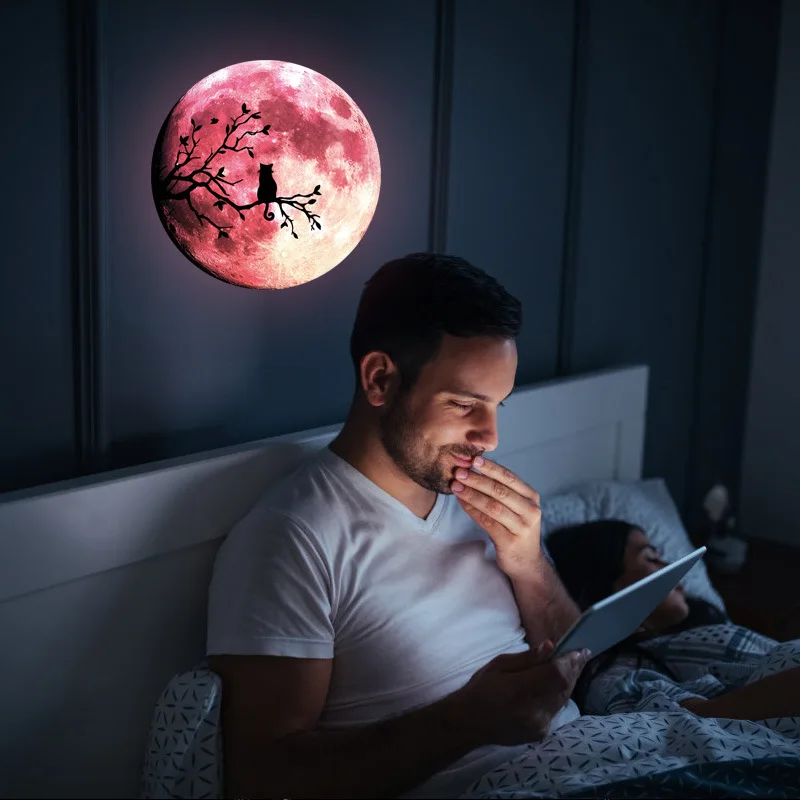 Светящиеся флуоресцентные настенные наклейки дневные для спальни 4 цвета 30x30 см |