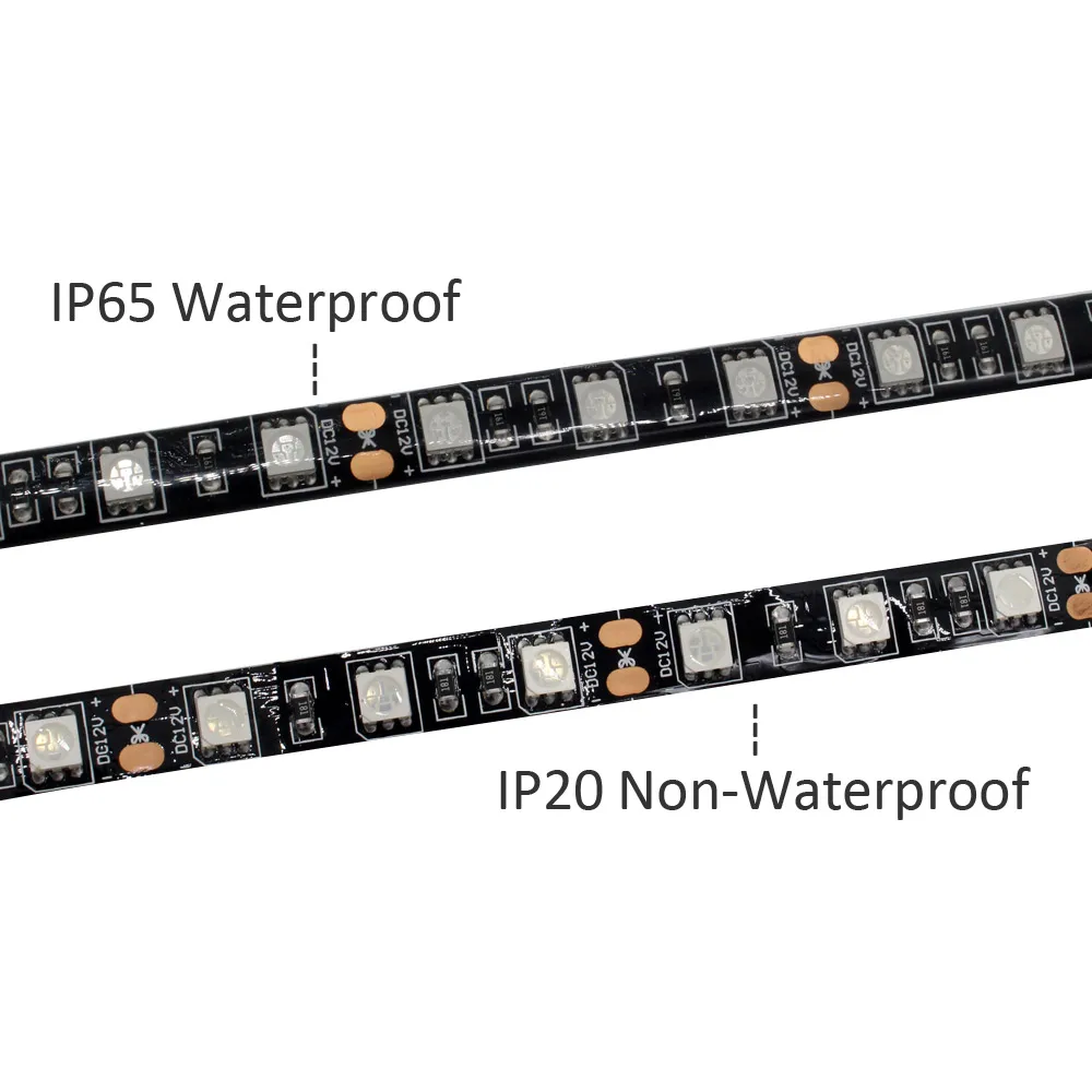 Черная УФ светодиодная лента PCB SMD5050 12 В Водонепроницаемая полоса освесветильник