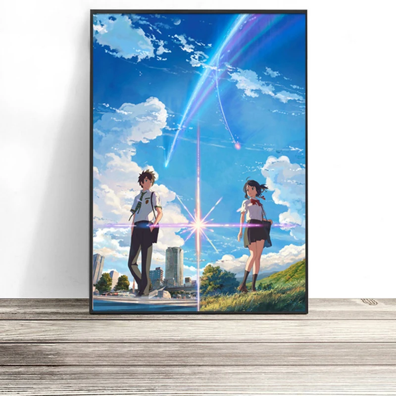 

Modern Nordic Anime Your Name Canvas Painting Watercolor Posters Prints Wall Art Modular Picture for Living Room Decor Cuadros