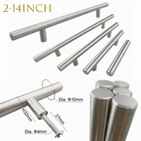 2 14inch silver t type cupboard handle stainless steel kitchen cabinet wardrobe furniture drawer door knob pull handle hardware