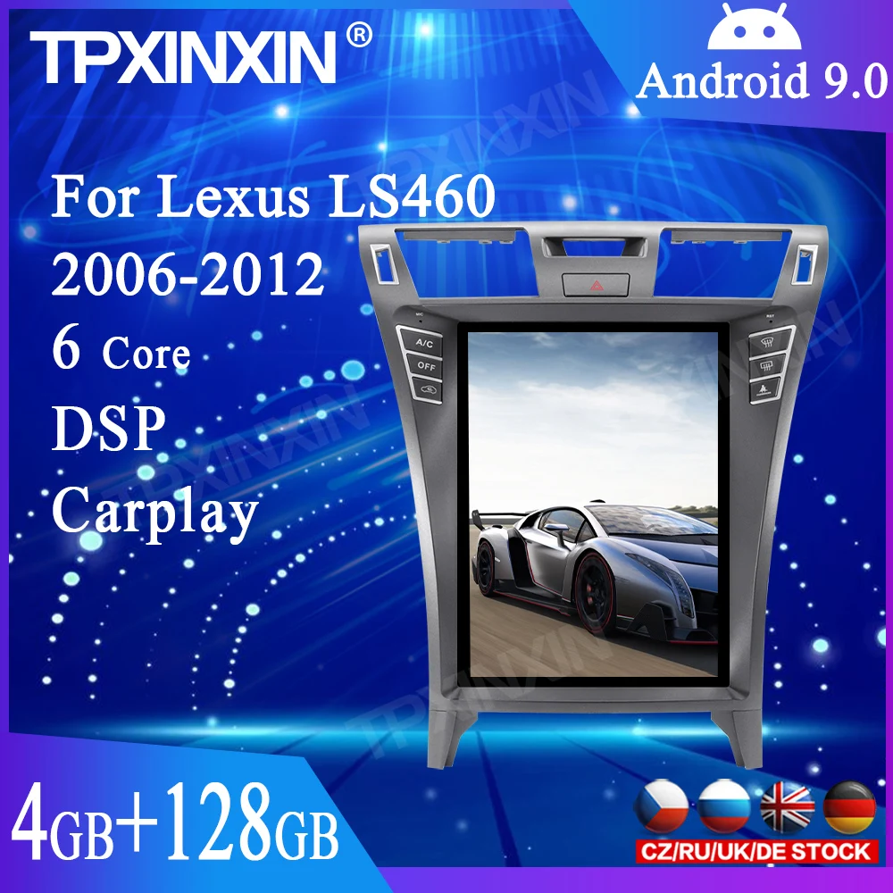 

Автомобильный мультимедийный плеер, 128G Android 9 для Lexus LS600h 2006-2012, вертикальный экран в стиле Tesla, GPS-навигация, головное устройство