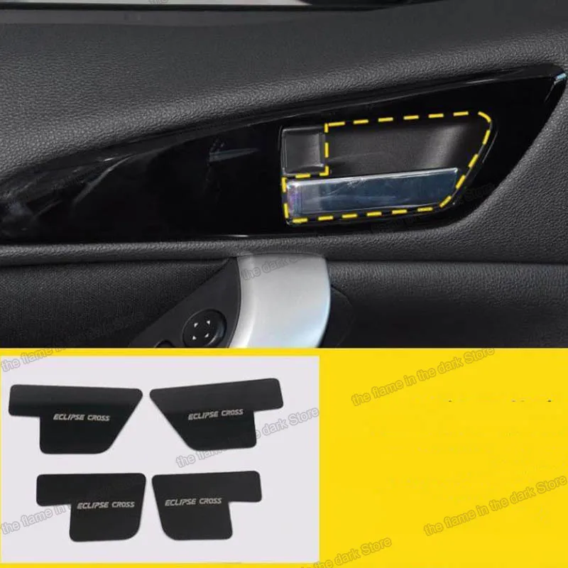 

Lsrtw2017 Abs Car Interior Door Bowl Panel Trims for Mitsubishi Eclipse Cross 2018 2019 2020 Kit Chrome Accessories Carbon Fiber
