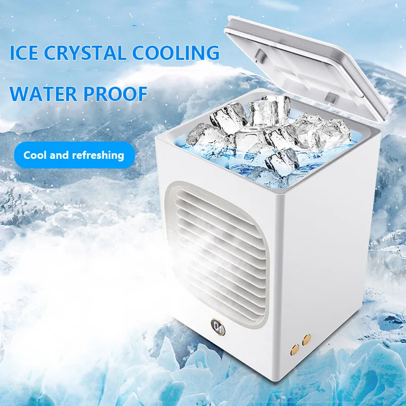 New Mini Air Cooler Portable Small Fan Big Wind Air Circulation Fan Desktop Air Conditioning Fan with Ice Water