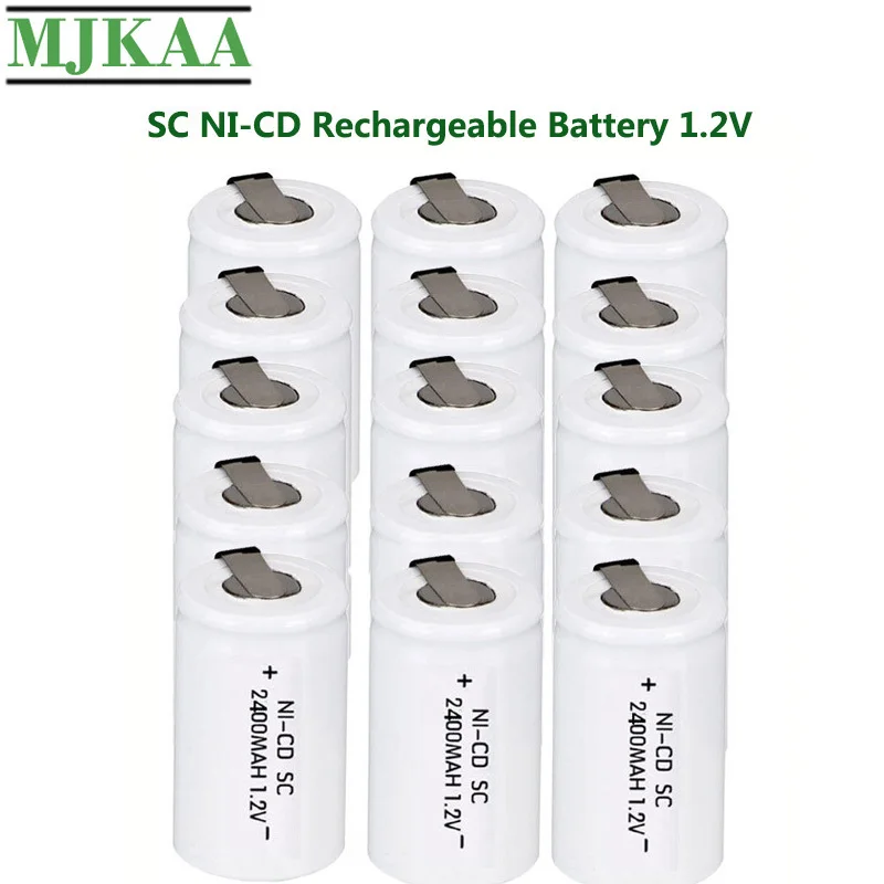 15/30/40 шт SC 2400mAh 1 2 V Ni-CD аккумуляторная батарея замена никель-металл гидридные