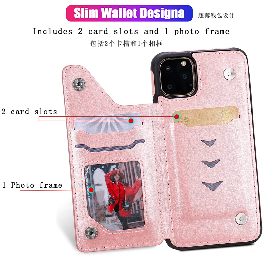 

Luxury PU Leather Card Slot Stand Case Slim Cover for Samsung Galaxy Note 10 Pro for Samsung Note10+ Plus A50S A30S S10 5G Coque