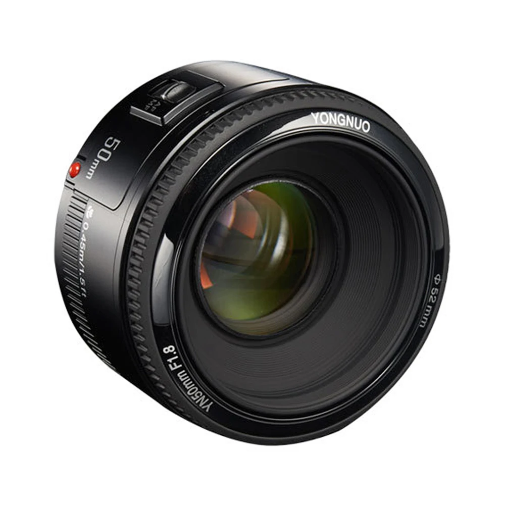 Объектив YONGNUO YN50mm F1.8 для камер Nikon большая диафрагма авто фокус объектив D800 D300 D700