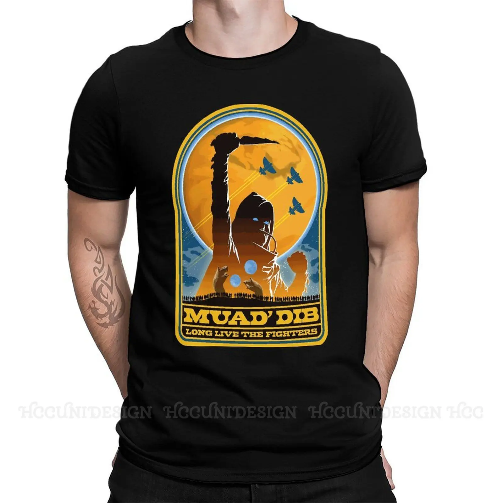 

Men's MUAD' DIB T Shirts Dune Frank Herbert TV Mysterious 100% Cotton Clothing Funny Short Sleeve Crewneck Tee Shirt