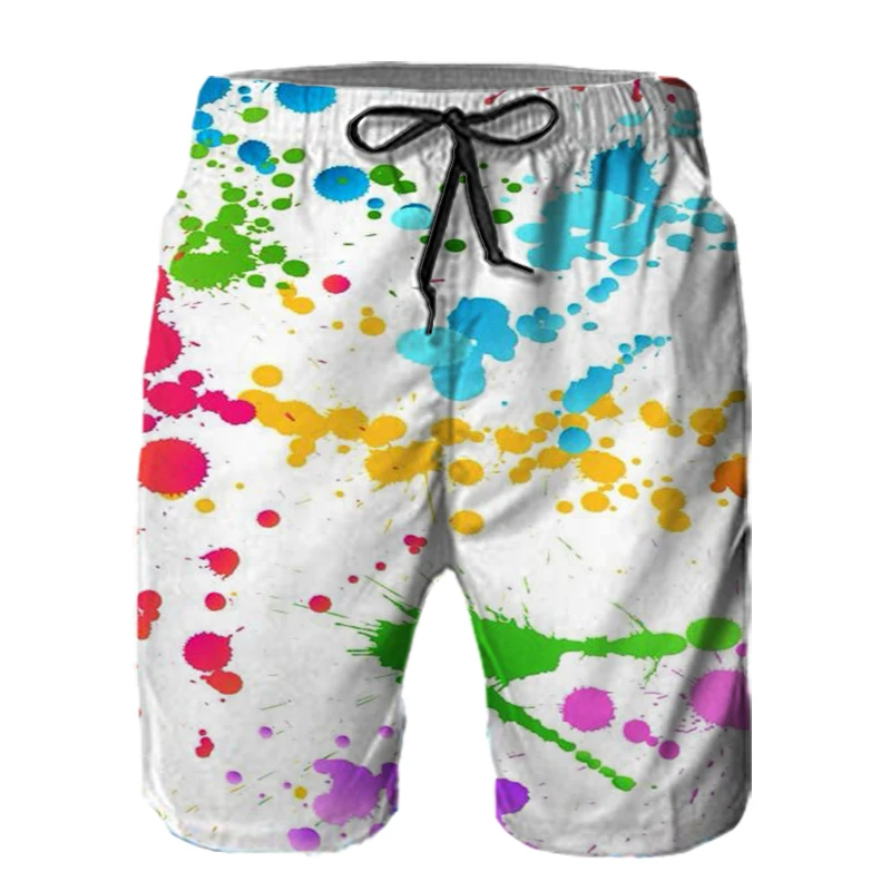 

Men's Paint Graphic Beach Shorts 3D Pattern Painting Boardshorts Men/Women Short Pants