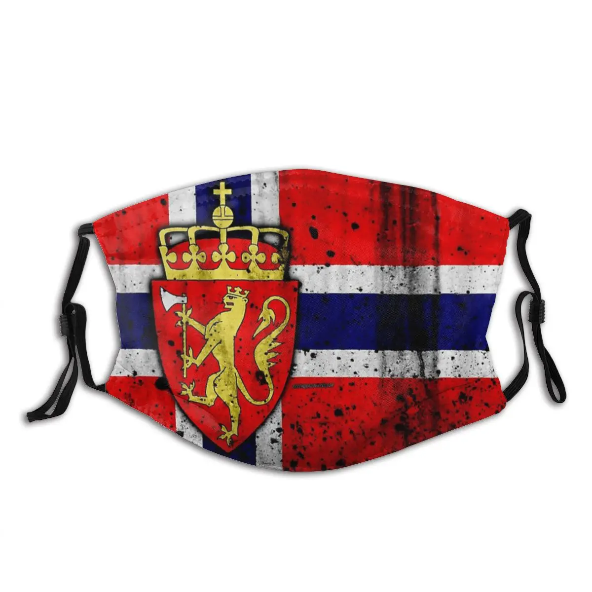 Модная моющаяся маска для лица с флагом Норвегии ветрозащитная непромокаемая