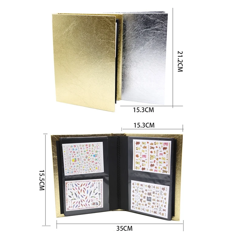 3D наклейка на ногти водная для хранения альбомов Большой 30 страниц держатель