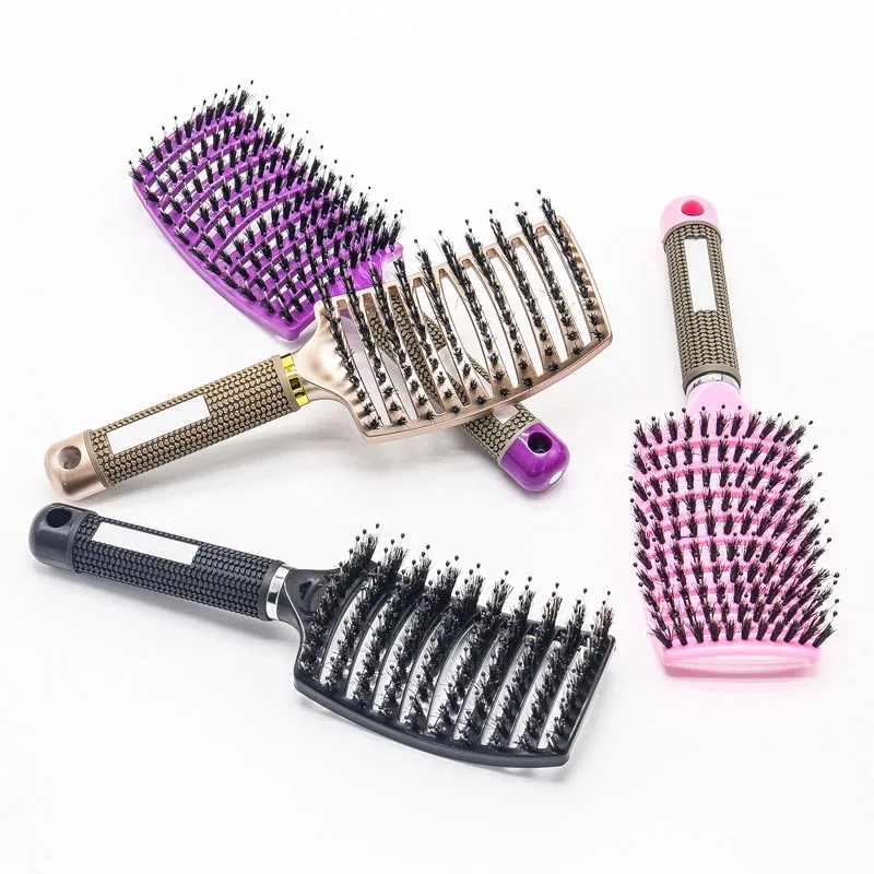 

Hair Scalp Massage Comb Hairbrush Bristle Nylon Women Wet Curly Detangle Hair Brush for Salon Hairdressing Styling Tools
