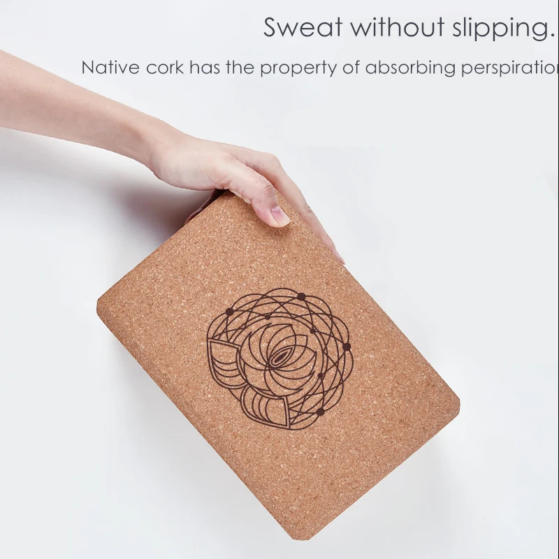 Блок для йоги из пробковой древесины кирпич мягкий блок высокой плотности