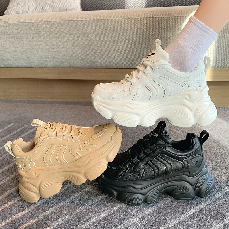 

Туфли женские весенне-осенние на толстой подошве, белые