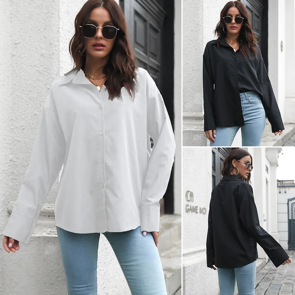 

Loose Fit Cotton Tops Women Big Sleeve Cuff Tees 2022 Spring Casual Shirts for Woman Clothing