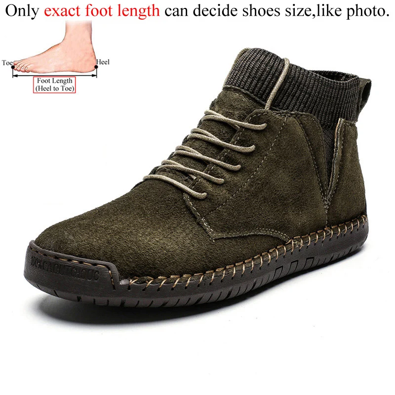 Green(no fur) Зимние кожаные повседневные мужские ботинки; Botines Hombre Botas Masculina Bot Erkek Buty Zimowe Stivaletti Uomo; плюшевый мех - Цвет: Green(no fur)