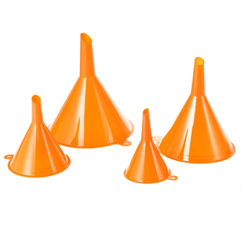 

4Pcs Plastic Funnel Set for Car Oil Gas and Fluids Auto Home Kitchen Function Plastic Funnel