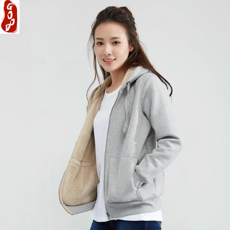 

Women's Autumn Zipper clothes 2021 Fashion Winter Velet Sweatershirts Female Casual Streetwear Hoodies Ladies Top LPL542