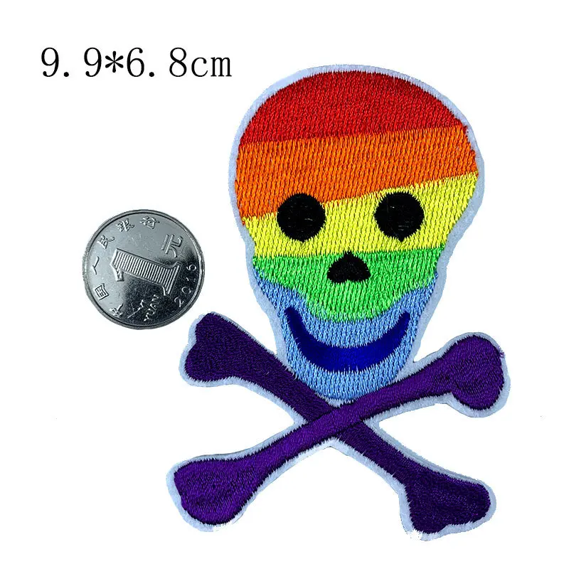 Мультяшные радужные вышитые тканевые наклейки ЛГБТ аксессуары для одежды геев