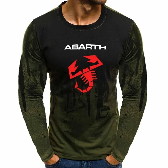 Градиент пуловер с круглым вырезом толстовки автомобиль ABARTH логотип печатных