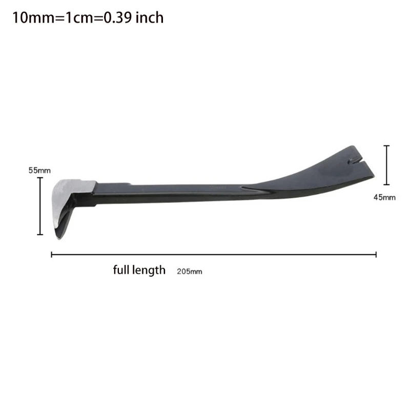 New Wrecking Bar One Rugged Removal Tool Slotted Nail Puller &amp Hardened Prying Edge Forged Carbon Steel Construction |