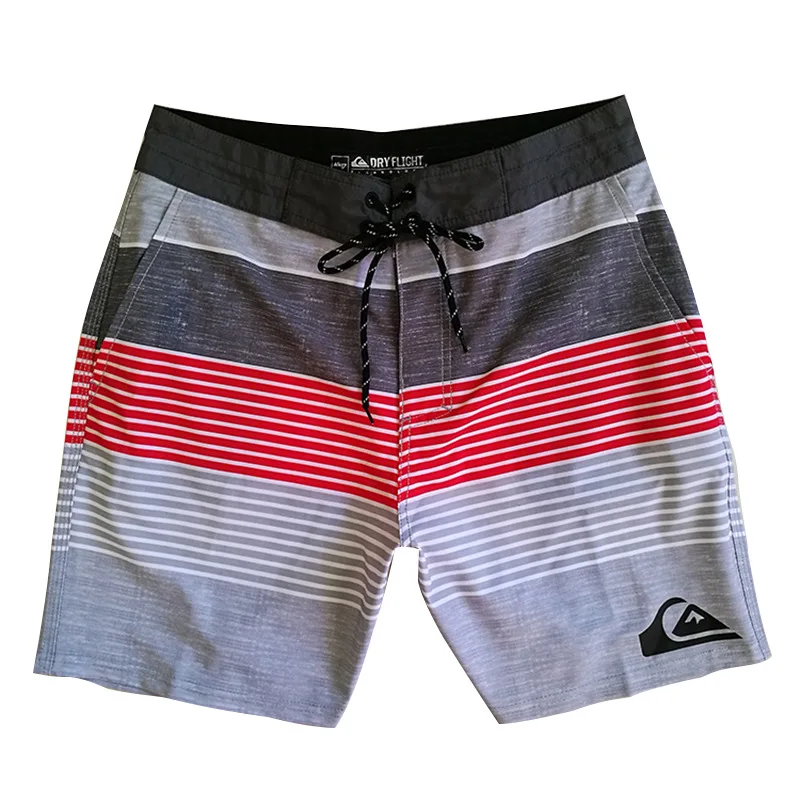 

New Summer Bermuda Mens Surf Beach Shorts Quick Dry Brazilian Travel Casual Fashion Swimming Trunks Loose Straight Striped -40