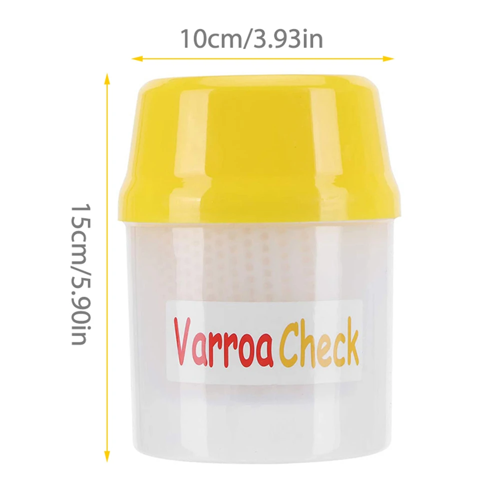 

Plastic Beekeeping Bottle Transparent Mite Shaker Anti-Leak Beekeeping Tools for Mite Test Farm Beekeepers Easy Check Equipment