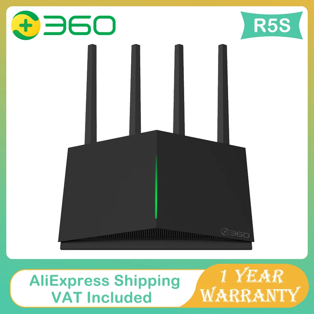 

Wi-Fi-роутер 360 Botslab R5S AC1200, двухдиапазонный гигабитный роутер 128 Мб ОЗУ с удлинителем ретранслятора MU-MIMO/Beamforming/EWAN