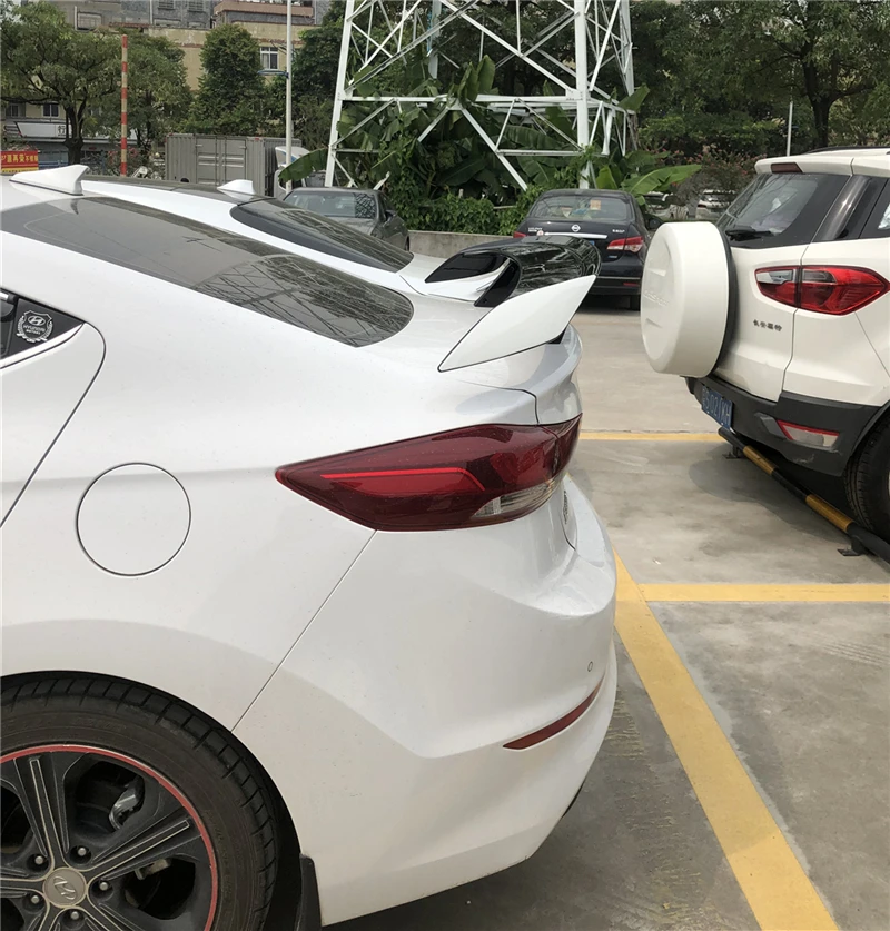 Использовать для hyundai Elantra Avante спойлер 17 18 19 20 лет ABS Пластиковый материал заднее крыло EX стиль спортивные аксессуары