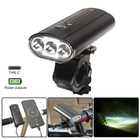 3x t6 super bright 6 light modes bike front light with bracket 2 in 1 power bank rechargeable waterproof cycling flasher lights
