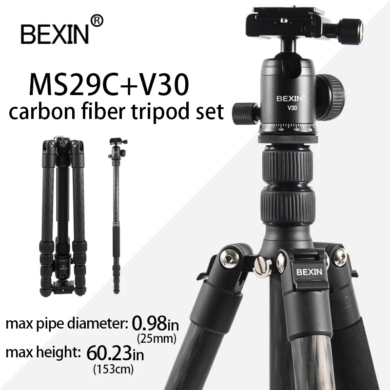 

New Lightweight Camera Tripod Stand Stativ trípode Portable Professional Carbon fiber Travel Monopod Ball Head Compact for DSLRs