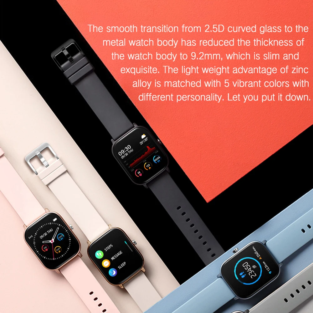 smart watch new 2020 full touch fitness tracker blood pressure smartband wearable devices for gts multi language ip67 waterproof free global shipping