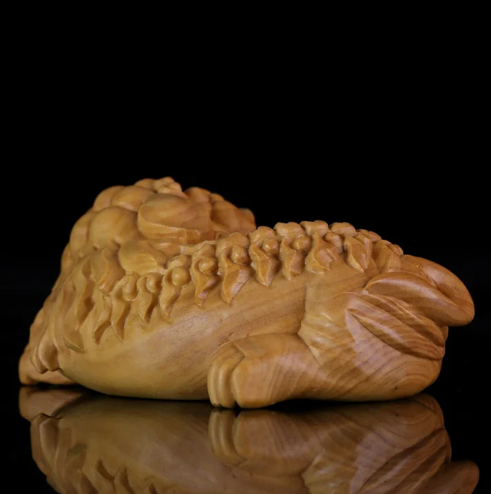 3 &quotкитайская деревянная коробка ручная резная статуя животного Rui Beast Pixiu Pi Xiu Lion