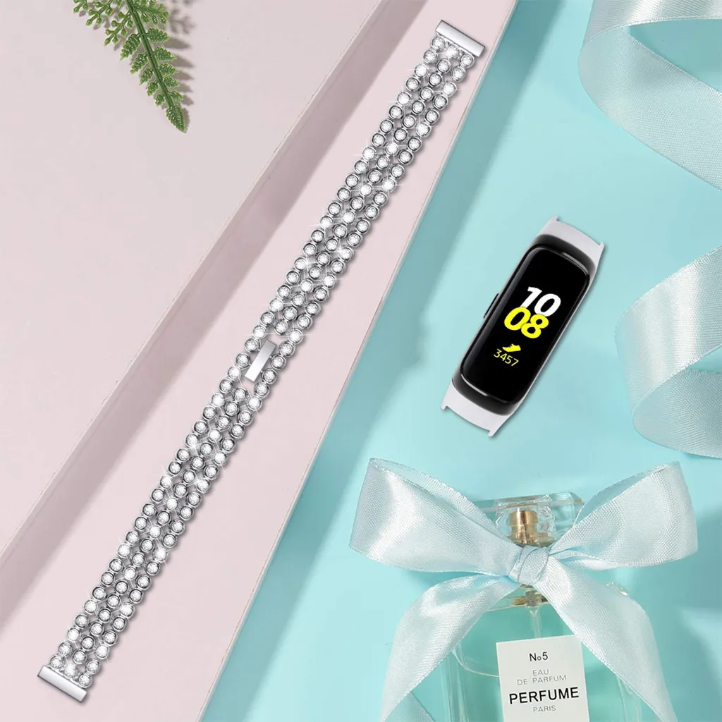 GEMIXI сменный Браслет со стразами для samsung Galaxy Fit sm-R370 ремешок для часов браслет часы группа 19Sep04
