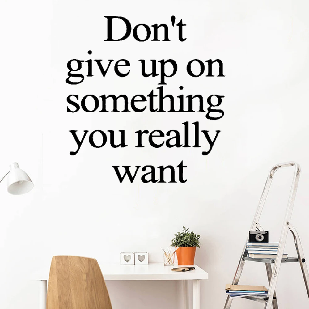 

Inspirational Quotes Wall Sticker Not Give Up Motivational Quote Wall Decor Phrase Vinyl Decal Removable Home Room Decoration