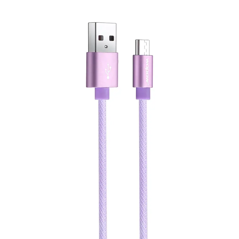 Wopow LB-103 Micro usb кабель для передачи данных 1 метр Быстрая зарядка джинсовый плетеный