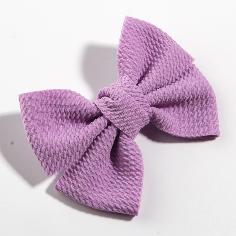 Lavender 10 шт., 11 см, 4,3 дюймов, Большая распродажа, Seersucker, вафельные банты для волос, аксессуары для волос, бант, Бутик для детей, одежда для головы для девочек - Цвет: Lavender