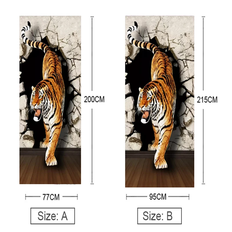 Водонепроницаемые самоклеящиеся съемные дверные наклейки из ПВХ сделай сам