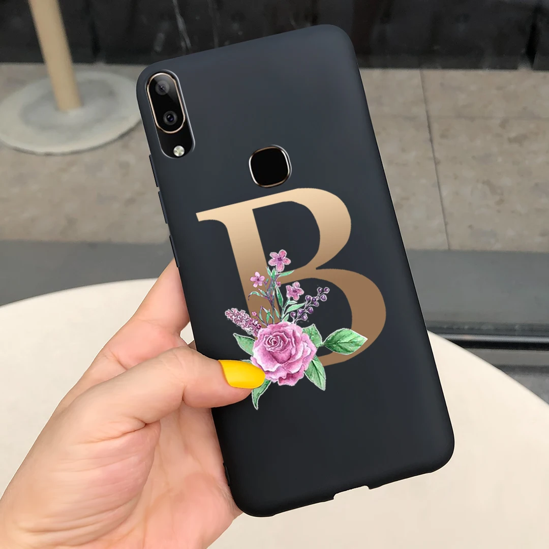 Силиконовый чехол с милыми надписями для Vivo V9 Youth мягкий ударопрочный из ТПУ