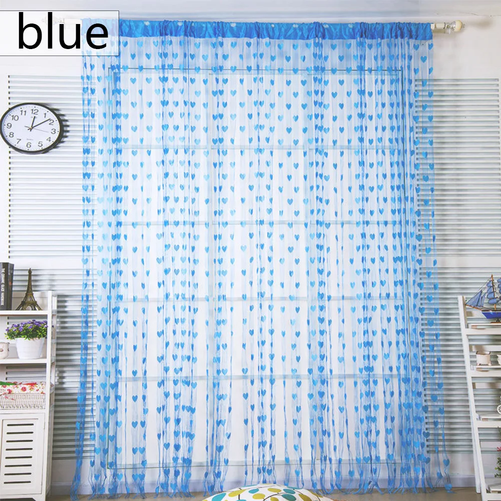 Милые тюлевые занавески с сердечками кисточками для двери гостиной окна кухни спальни романтический