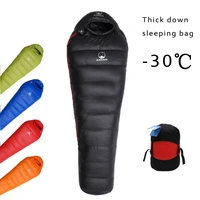 thickened for winter very cold weather adult mummy 95 white goose down thermal sleeping bag camping hiking quilt