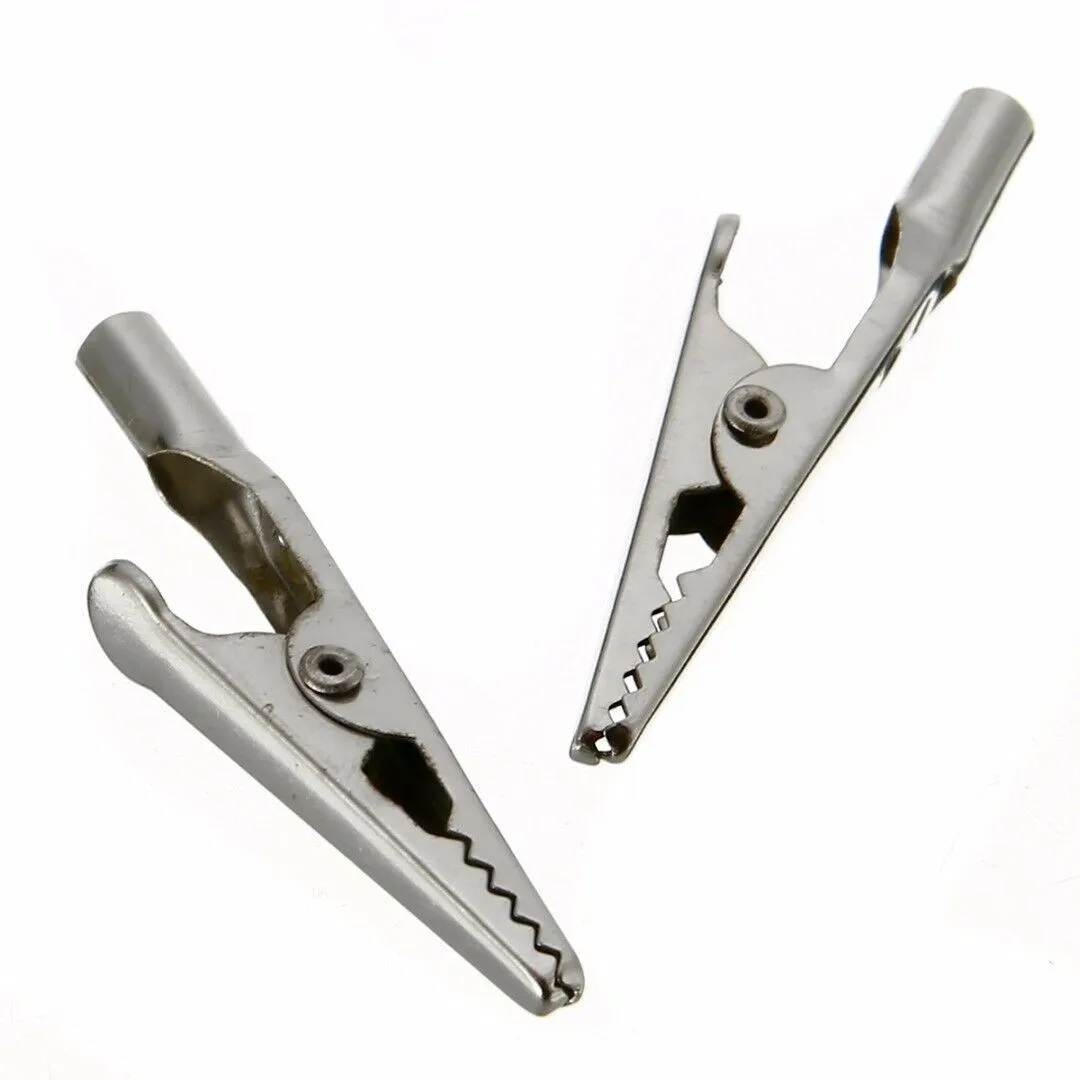 

10pcs Test Alligator Clips Crocodile Clamps Stainless Steel Electric Test Clips High-quality Materials Durable Practical Clips