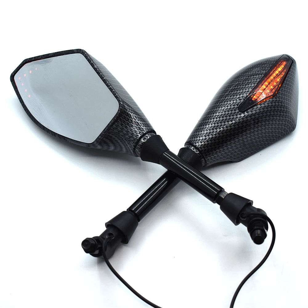

Universal Motorcycle mirrors LED Turn Signals Rearview Mirrors For Yamaha MT-01 MT-03 MT-07 MT-09/SR/FZ-07 FZ-09 MT-10