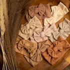 5 шт.лот вязаный бант Детская повязка на голову для ребенка головной убор с бантом детский тюрбан для малышей эластичный головной убор Детские аксессуары для волос