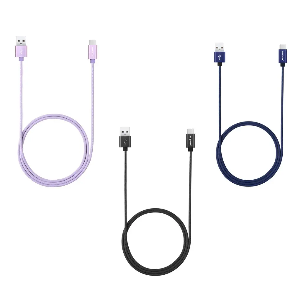 Wopow LB-103 Micro usb кабель для передачи данных 1 метр Быстрая зарядка джинсовый плетеный