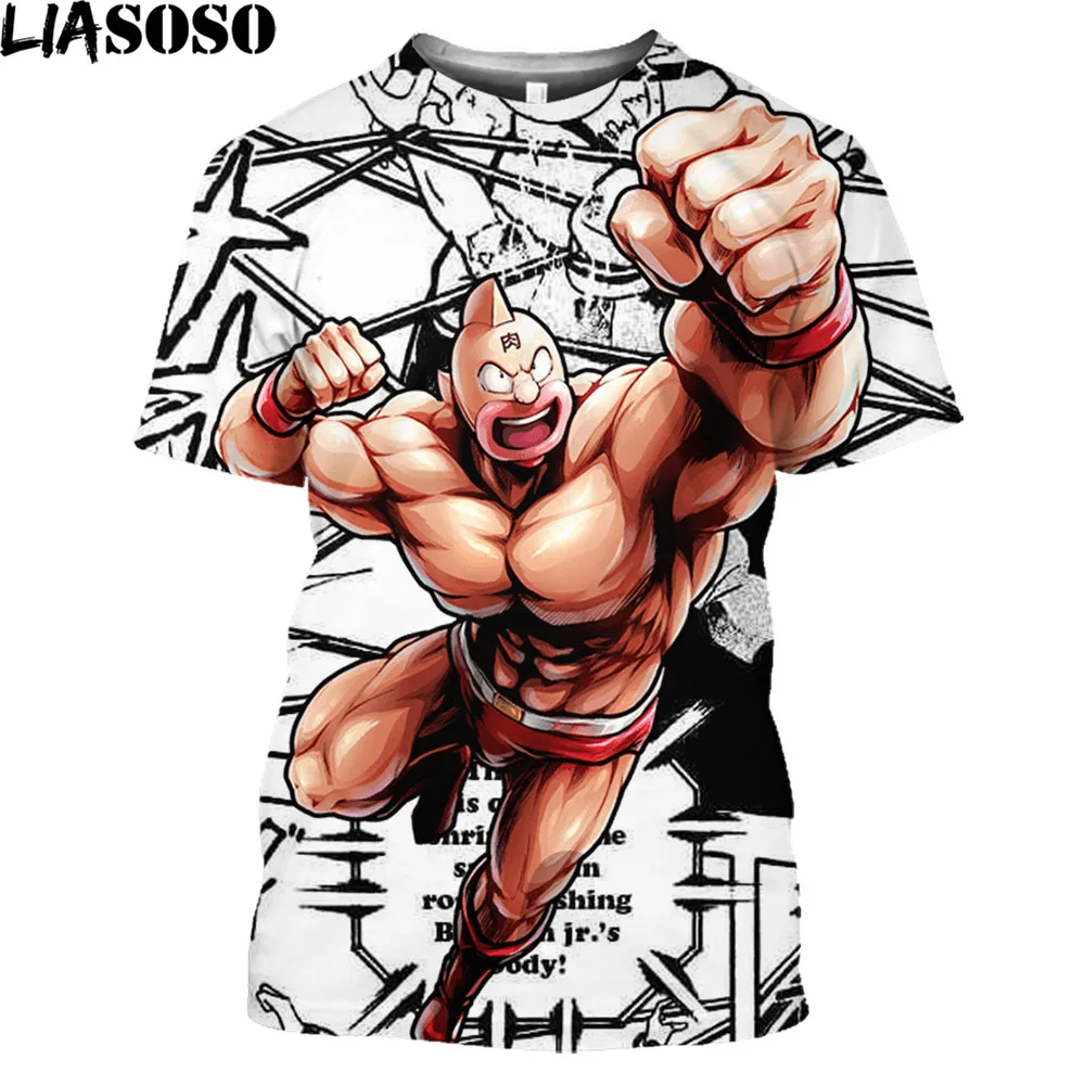 

LIASOSO Kinnikuman Robin Mask Terryman Ramenman Warsman 3D Printed T-Shirt Men Women Tshirt Anime Tees Harajuku Shirt Tops