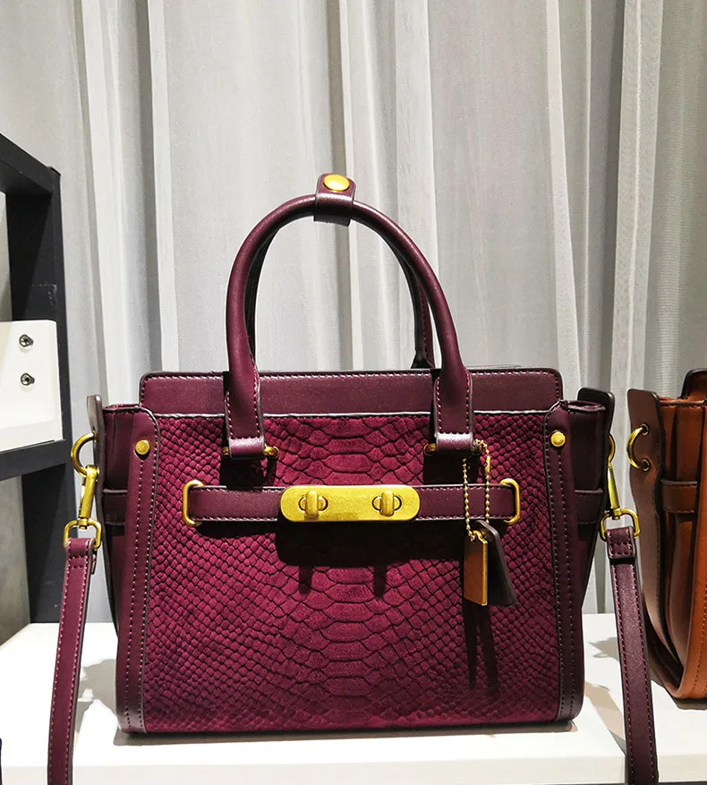 

Fashion Women's Bag Luxury Leather Fashion Crocodile Pattern Vintage Fashion Handbag New Simple Shoulder Messenger Bag